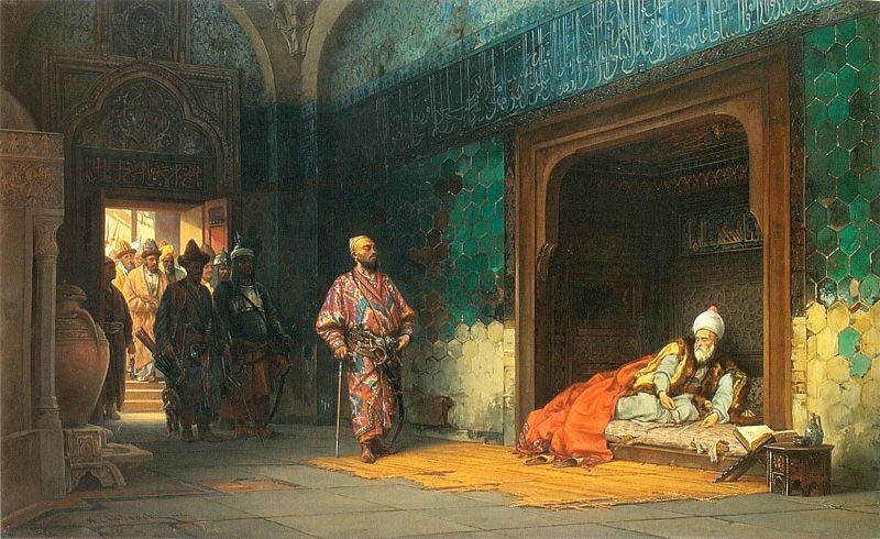 Stanislaw Chlebowski Sultan Bayezid prisoned by Timur. oil painting picture